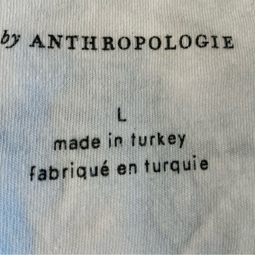 By Anthropologie Postcard Graphic Print Sleeveless Top White Black Size Large - Picture 10 of 12